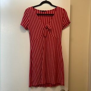 Zara Red and white short sleeve dress
